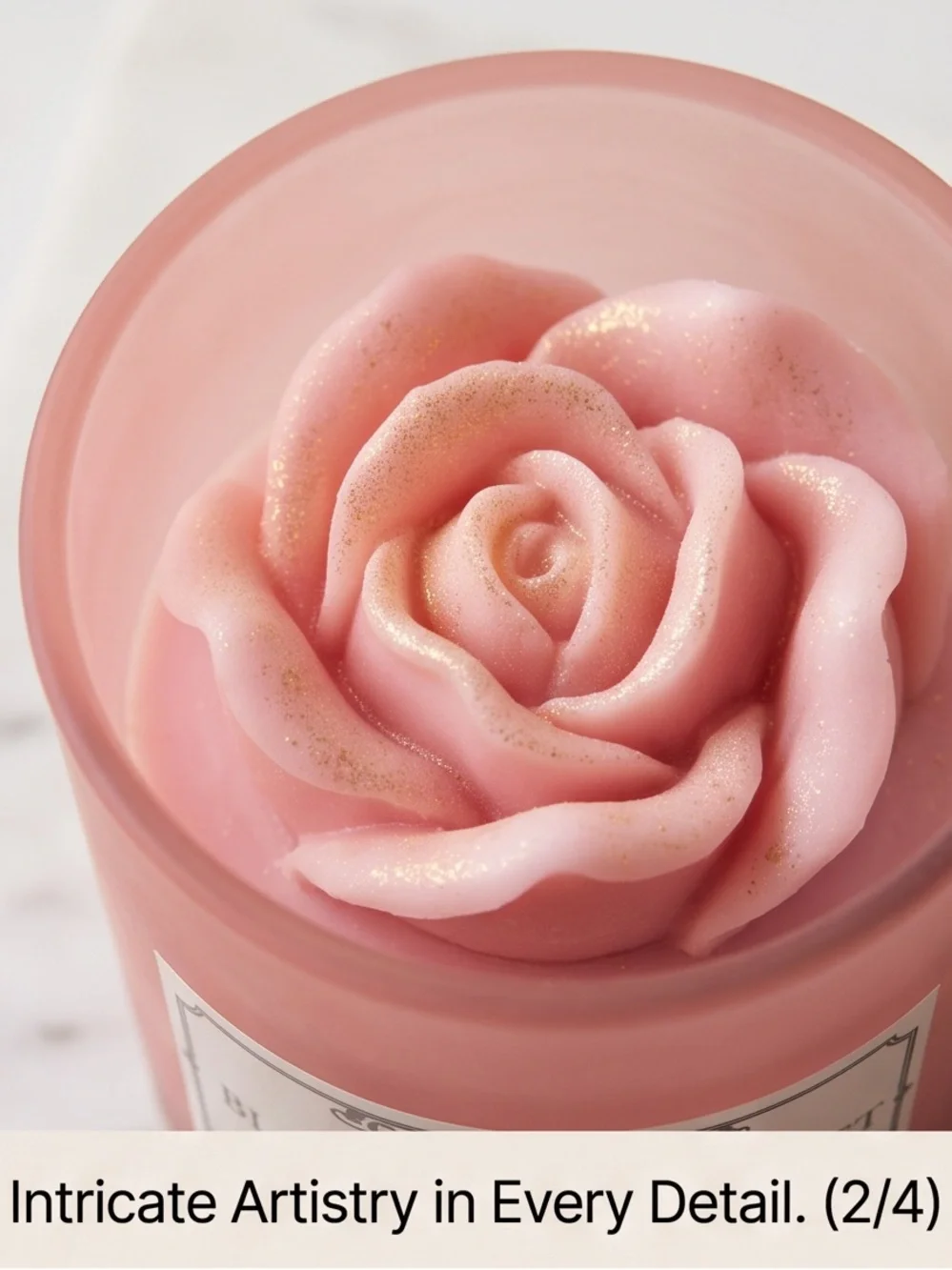 Blooming Bouquet Pink Floral Soy Candle • Soap • Lip balm In window Gift box set